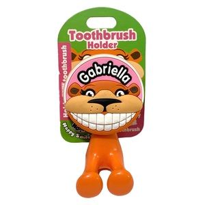 Happy Smiles Personalized Kids Toothbrush Holder Gabriella Lion